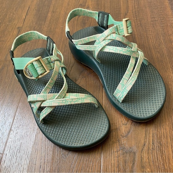 Chaco ZX1 Classic Outdoor Sport Hiking Sandals Pep PineGreen Strap SZ 6 - Picture 1 of 10